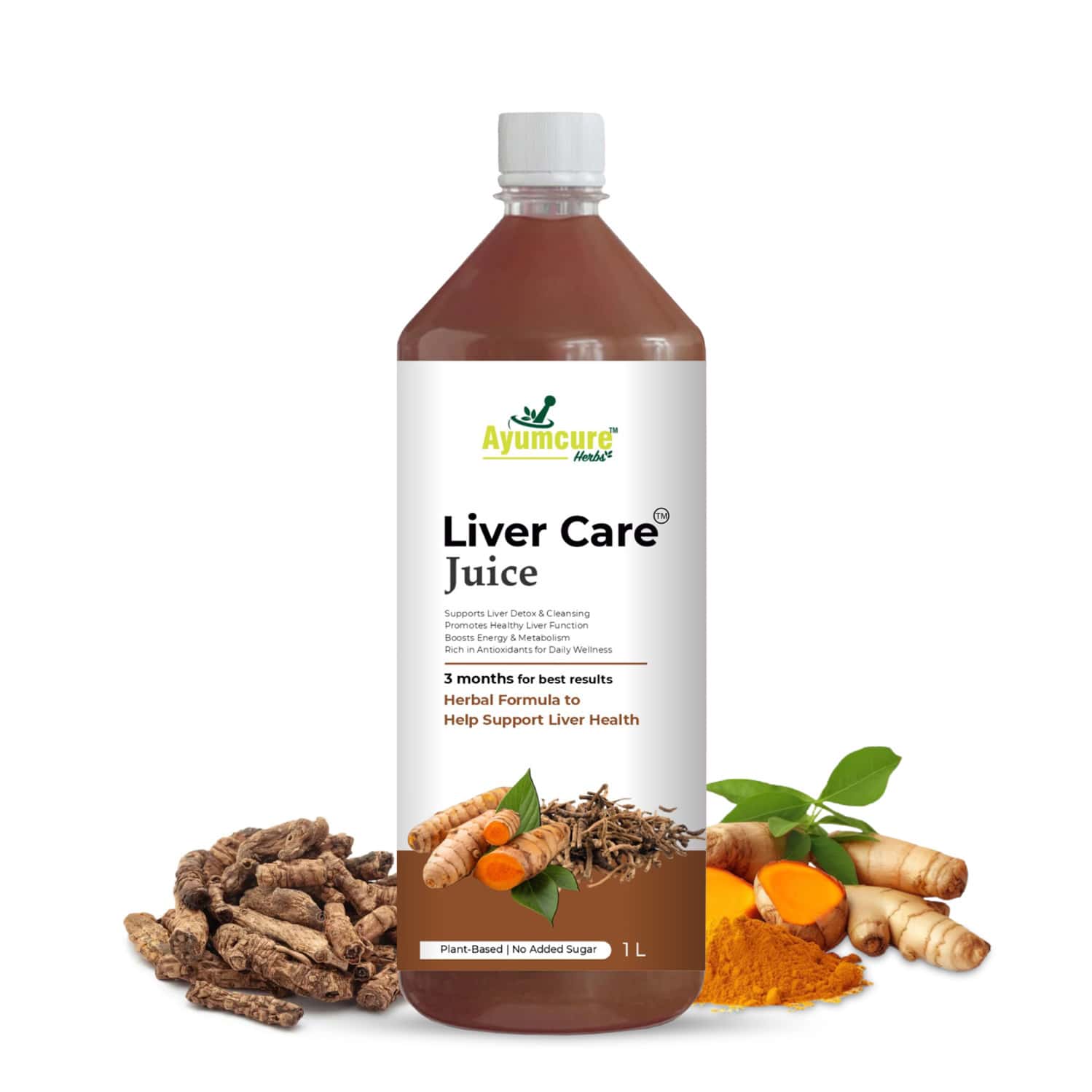 Ayumcure Liver Care Juice For Men & Women | Ayurvedic Herbs Blend | Natural Antioxidant Support - 1l