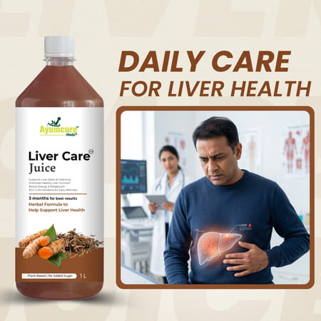 Ayumcure Liver Care Juice For Men & Women | Ayurvedic Herbs Blend | Natural Antioxidant Support - 1l