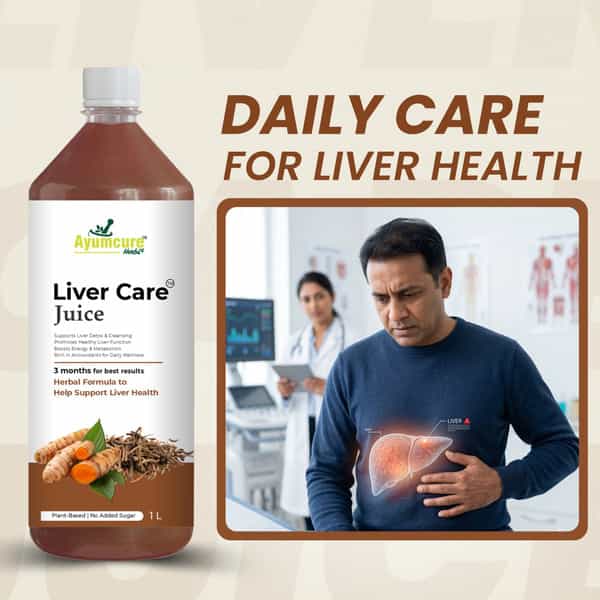Ayumcure Liver Care Juice For Men & Women | Ayurvedic Herbs Blend | Natural Antioxidant Support - 1L