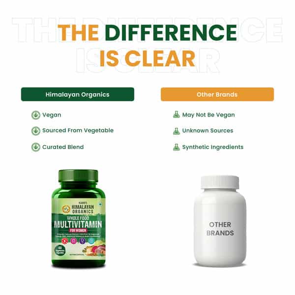 Vlado's Himalayan Organics Whole Food Multivitamin For Women | 60 Veg Capsules