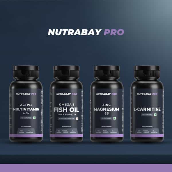 Nutrabay Pro Zinc + Magnesium + B6 - 500Mg - 60 Capsules