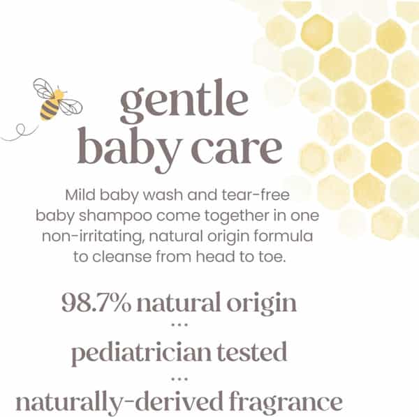 Burts Bees Baby Shampoo & Wash | Calming Lavender | Tear-Free Baby Cleanser | 354.8 Ml