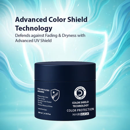Dermistry Color Protection Mask For Chemically & Heat Treated Hair For Smoothening Shine 200ml