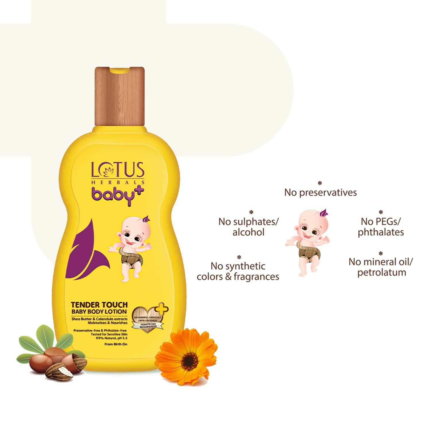 Buy LOTUS HERBALS BABY+ TENDER TOUCH BABY BODY LOTION 200ML Online & Get Upto 60 OFF at PharmEasy