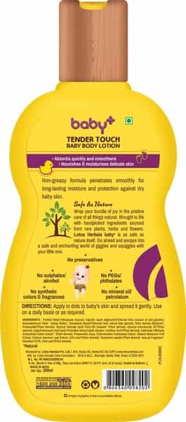 Lotus Herbals Baby+ Tender Touch Baby Body Lotion 200Ml