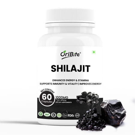 Shilajit 1000mg Capsules For Men & Women Vitality 60 Capsules