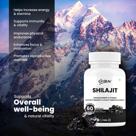 Shilajit 1000mg Capsules For Men & Women Vitality 60 Capsules