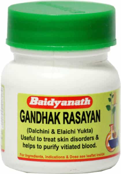 Baidyanath Asli Ayurved Gandhak Rasayan 40 Tablet (Pack Of 5) Useful To Purify Vitiated Blood