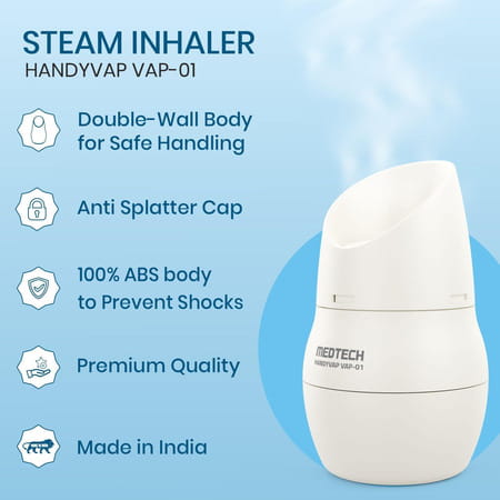 Medtech 2 In 1 Vaporizer For Cold & Cough + Steamer For Face Steam | Vaporizer | Facial Steamer