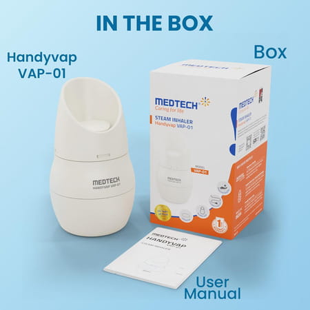 Medtech 2 In 1 Vaporizer For Cold & Cough + Steamer For Face Steam | Vaporizer | Facial Steamer