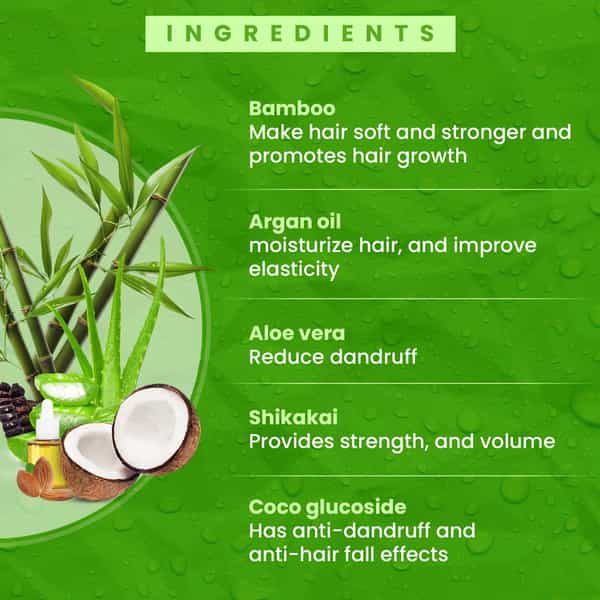 Sheopal's Bamboo Shampoo For Smooth & Voluminous-Looking Hair | 200Ml