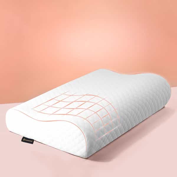 Betterhood White Memory Foam Ergonomic Dual Height Cervical Sleep Pillow (Medium)
