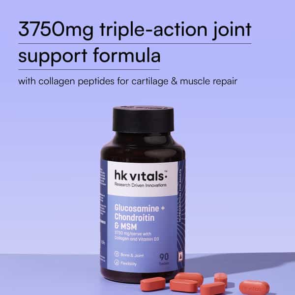 Hk Vitals Joint Support (60 Tablets) | With Glucosamine 1400Mg | Chondroitin | Calcium