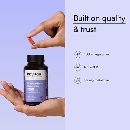 Hk Vitals Joint Support (60 Tablets) | With Glucosamine 1400Mg | Chondroitin | Calcium