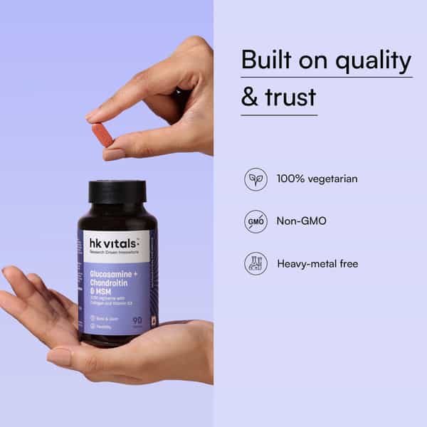 Hk Vitals Joint Support (60 Tablets) | With Glucosamine 1400Mg | Chondroitin | Calcium