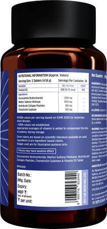 Hk Vitals Joint Support (60 Tablets) | With Glucosamine 1400Mg | Chondroitin | Calcium