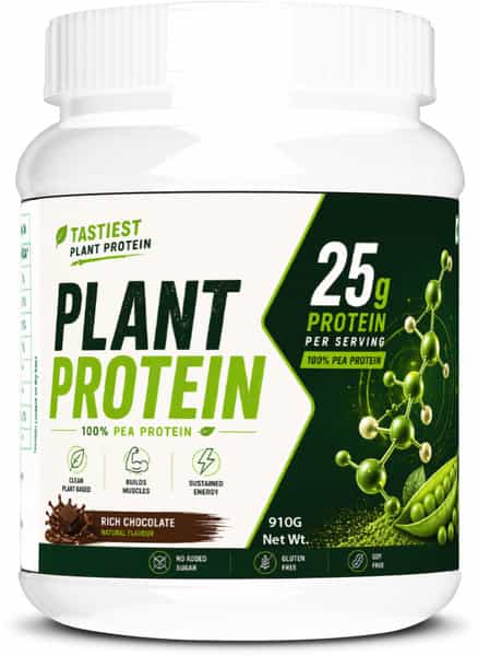 Sos Nutrition Plant Protein Powder For Men & Women 25G Protein Per Serving (910G Chocolate)