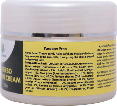 Grazing Meadows Herbo Scrub Cream | 50 Gms Skin Scrub Cream (Pack Of 4)