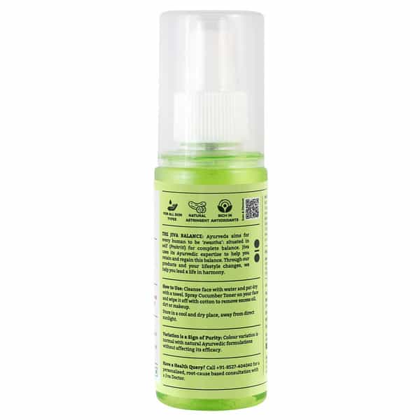 Jiva Skin Toner For Glowing Skin Combo | Rose Petal Water 100 Ml | Cucumber Water 100 Ml | Pack Of 2