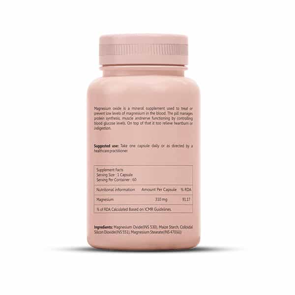 Sheneed Magnesium Supplement For 310 Mg Sport Recovery Bone Muscle Health | Metabolism-60 Capsule