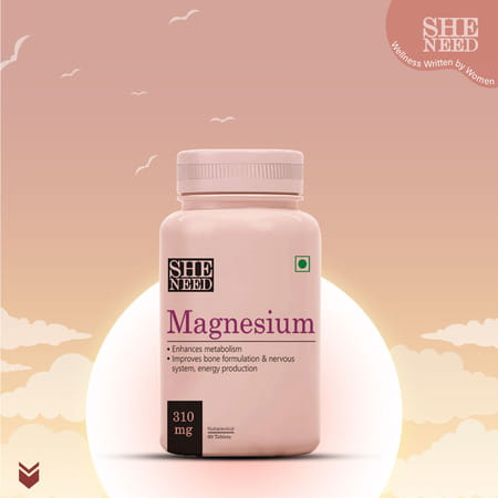 Sheneed Magnesium Supplement For 310 Mg Sport Recovery Bone Muscle Health | Metabolism-60 Capsule