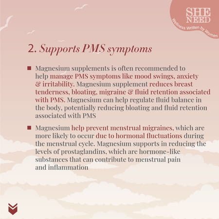 Sheneed Magnesium Supplement For 310 Mg Sport Recovery Bone Muscle Health | Metabolism-60 Capsule