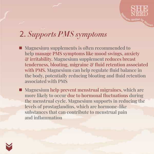 Sheneed Magnesium Supplement For 310 Mg Sport Recovery Bone Muscle Health | Metabolism-60 Capsule