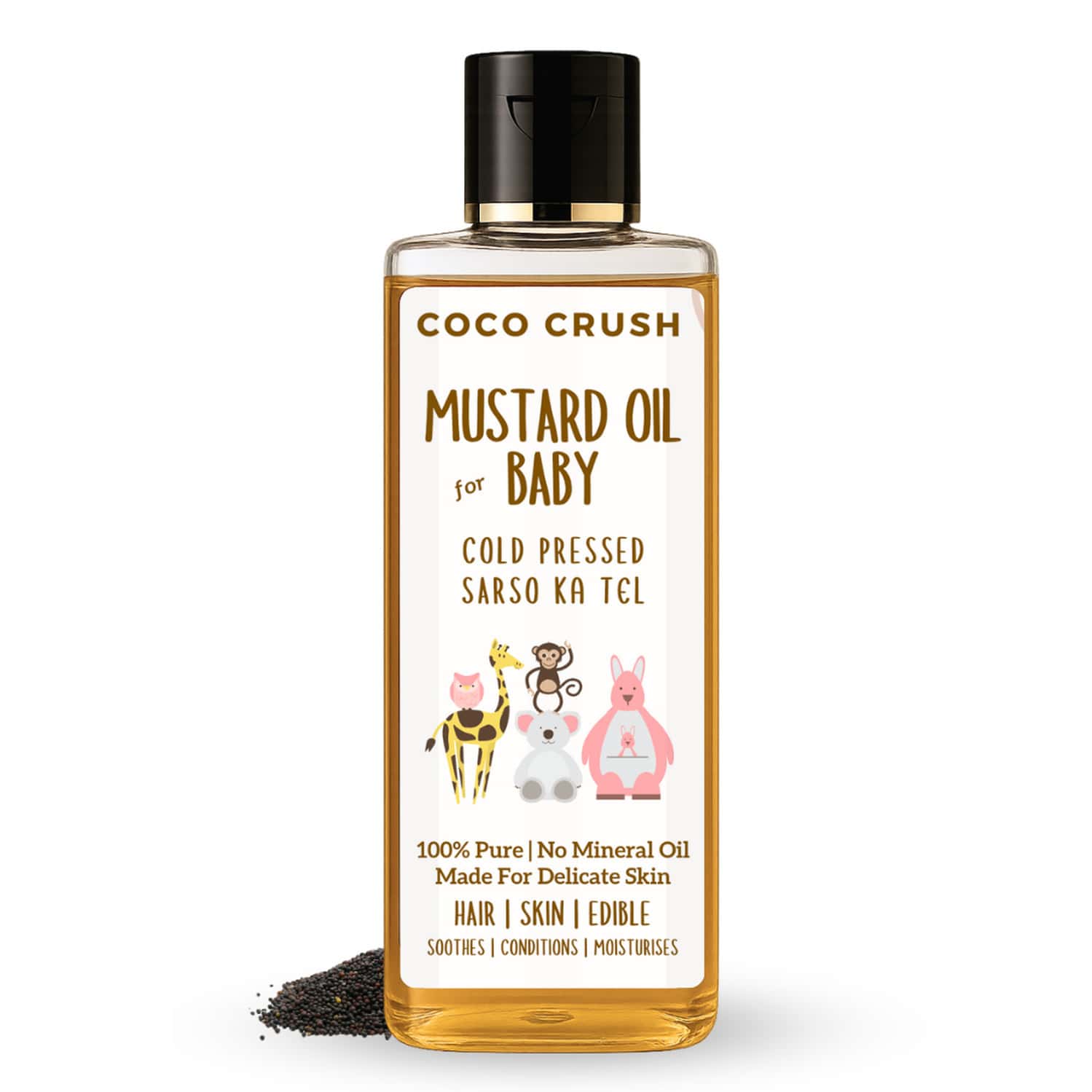 Cold Pressed Mustard Oil For Babies | Pure & Organic Hair And Body Massage Oil - 50ml