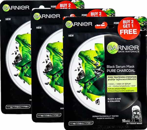 Garnier Black Serum Mask Pure Charcoal - Buy 2 Get 1 Free