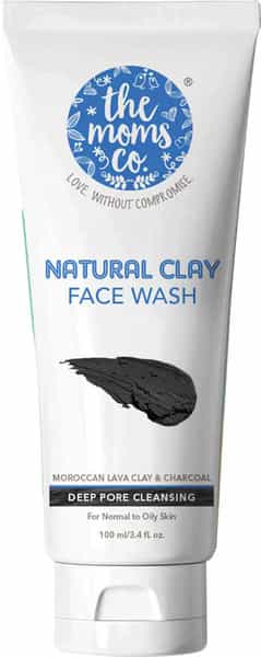 The Moms Co. Natural Clay Normal To Oily Skin Face Wash 100Ml