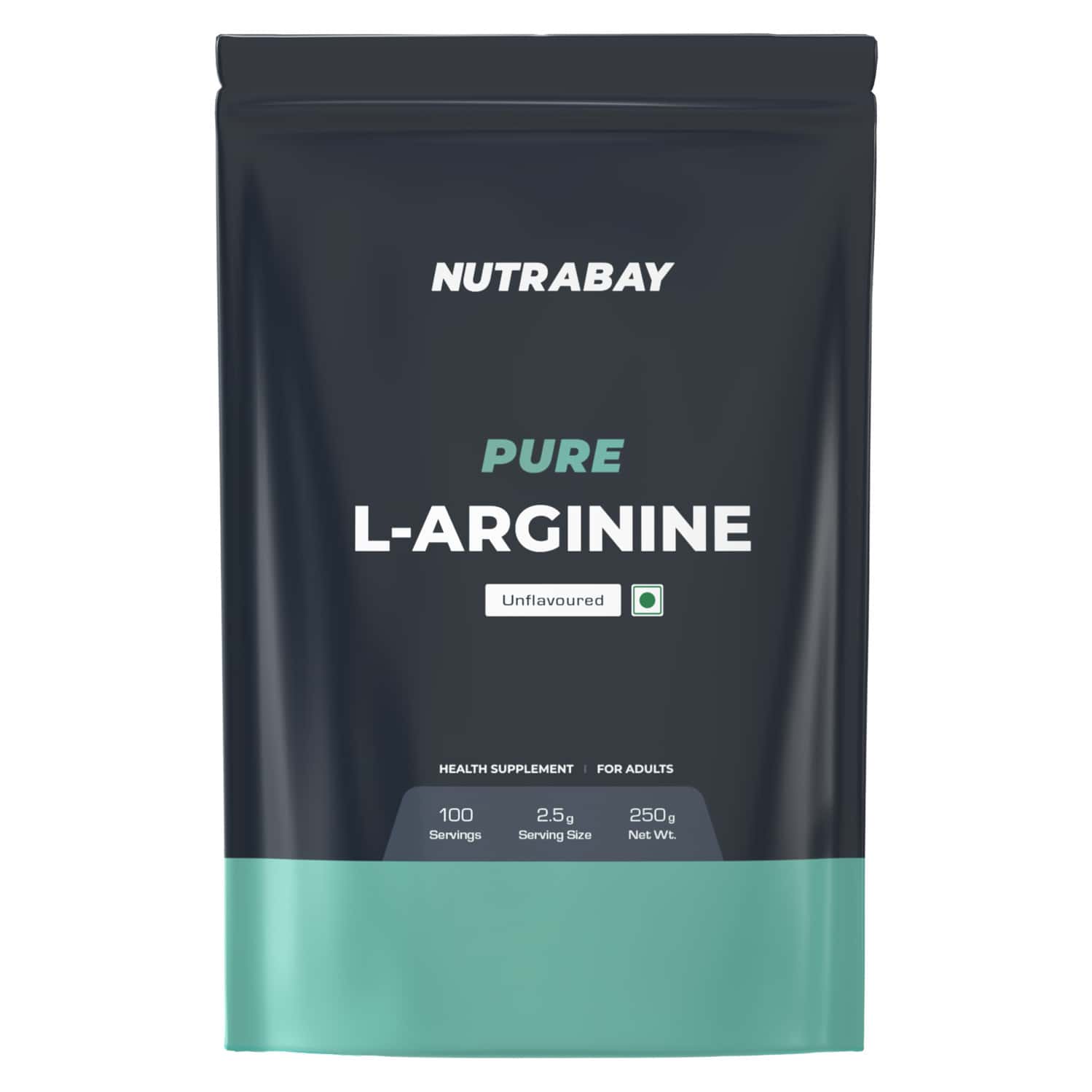 Nutrabay Pure 100% L-arginine Powder - 250g Unflavoured 100 Servings