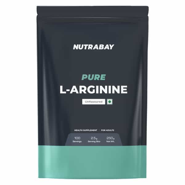 Nutrabay Pure 100% L-Arginine Powder - 250G Unflavoured 100 Servings