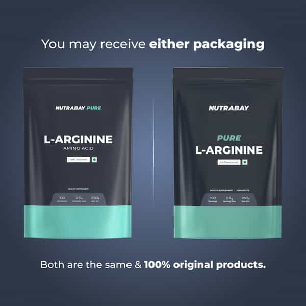 Nutrabay Pure 100% L-Arginine Powder - 250G Unflavoured 100 Servings