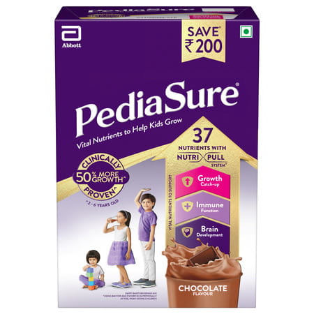 Pediasure Vital Nutrients To Help Kids Growth For 2-6 Years Old Chocolate Flavour Box Of 950 Gm