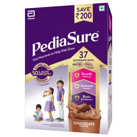 Pediasure Vital Nutrients To Help Kids Growth For 2-6 Years Old Chocolate Flavour Box Of 950 Gm
