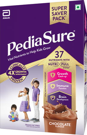 Pediasure Vital Nutrients To Help Kids Growth For 2-6 Years Old Chocolate Flavour Box Of 950 Gm