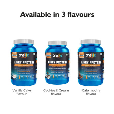 Onelife Whey Protein (Isolate + Concentrate) - Cafe Mocha - 1kg