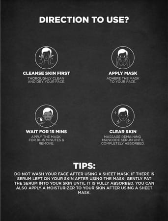 Mancode Charcoal Facial Sheet Mask 25ml