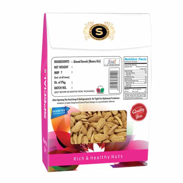 Special Choice Mamra Giri (Almond Kernels) Silver Vacuum Pack 250G X 4