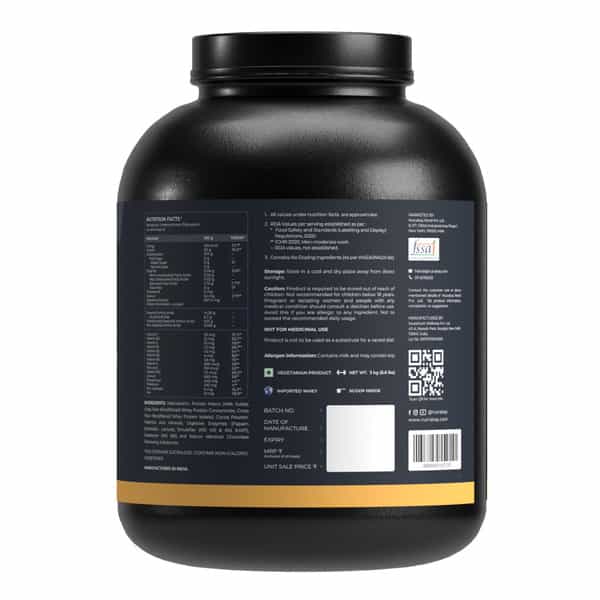 Nutrabay Gold Bulk Up Mass Gainer | Carbs To Protein Blend (3:1) | 30G Protein - 3Kg | Chocolate