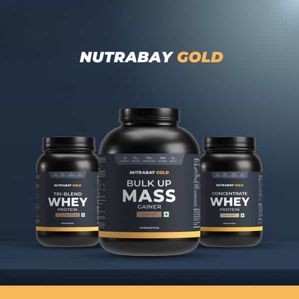 Nutrabay Gold Bulk Up Mass Gainer | Carbs To Protein Blend (3:1) | 30G Protein - 3Kg | Chocolate