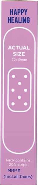 Ouchie Non-Toxic Printed Bandages - Lavendar - 20 Bandages