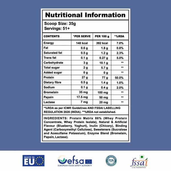 Apex Vitals Whey 2 Pure Whey Isolate & Hydrolyzed Digestive Enzymes Strawberry Yogurt - 1800G (4Lbs)