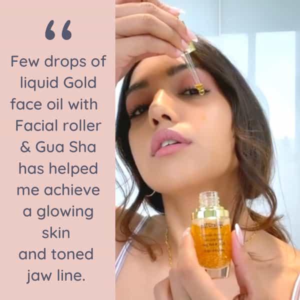 Natural Vibes Gold Beauty Oil - Elixir For Face Lips Neck And Peaceful Sleep - 3 Ml