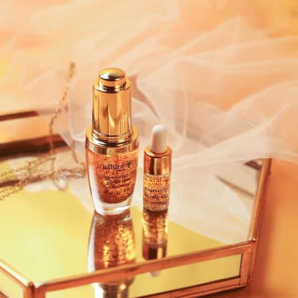 Natural Vibes Gold Beauty Oil - Elixir For Face Lips Neck And Peaceful Sleep - 3 Ml