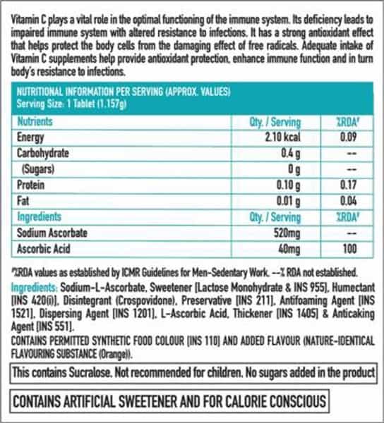 Healthkart Vitamin C - 500Mg - 60 Tablet