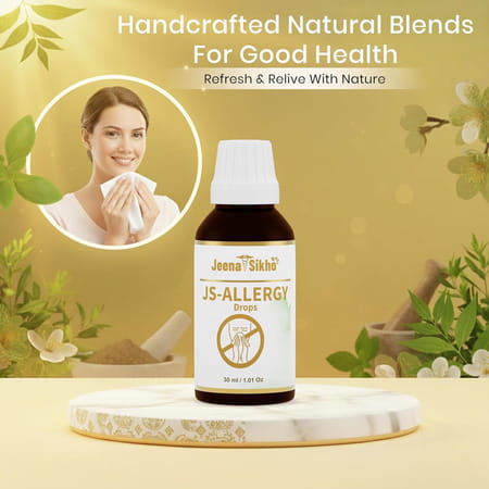 Jeena Sikho Js-Allergy Drops | Ayurvedic Anti-Allergy | Effective For Immunity & Lowers | 30 Ml