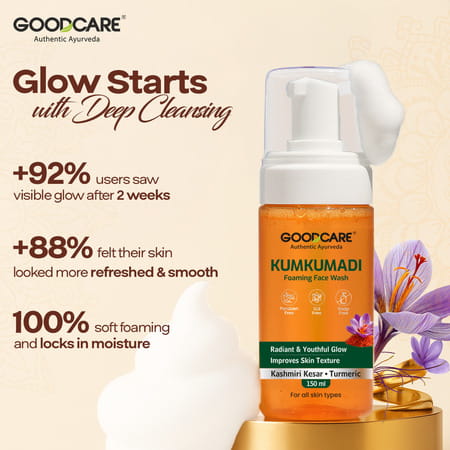 Goodcare Kumkumadi Foaming Face Wash | Ayurvedic | Sls & Paraben-Free | 150 Ml