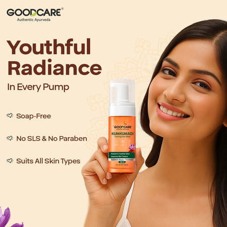 Goodcare Kumkumadi Foaming Face Wash | Ayurvedic | Sls & Paraben-Free | 150 Ml