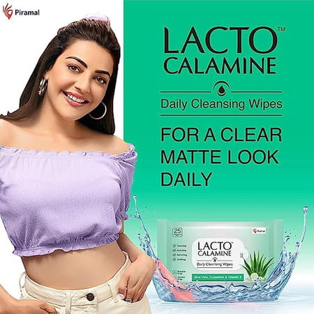 Lacto Calamine Daily Cleansing Wipes (Pack Of 60 X 25 Wipes) | White